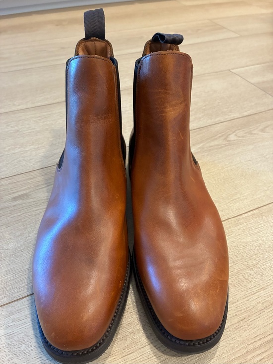 NEW Sanders Men’s Towchester Chelsea Boot Brown Leather Waxy Size 8.5 UK/9.5 US main image 7